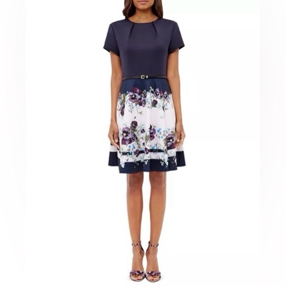 Ted Baker Navy and Floral Dress